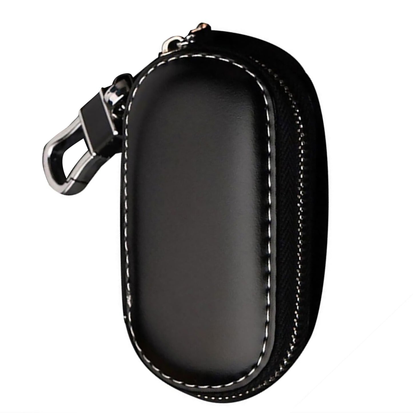 Leather Car Remote Key Fob Chain Zipper Pouch Wallet Holder Bags Case Cover
