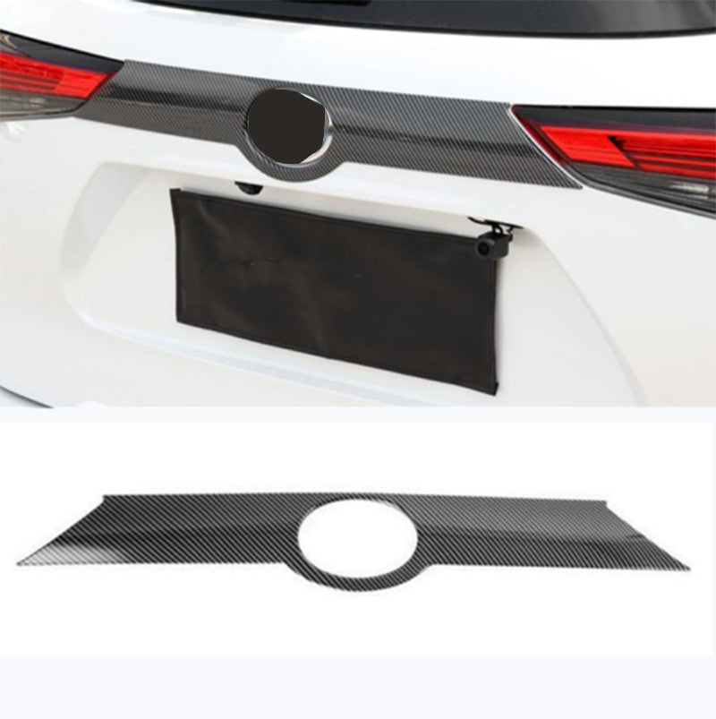 Carbon Fiber ABS Rear Door Trunk Lid Cover Trim for Toyota Highlander 2020-2023