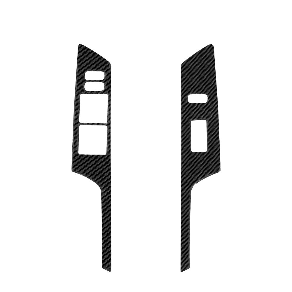 2X Carbon Fiber Front Door Lift Control Cover Trim for Toyota Matrix 2009-2014