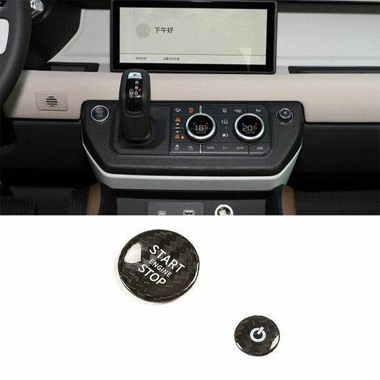 Real Carbon Fiber Engine Start Stop Cover Fit for Land Rover for Defender 2021-2022