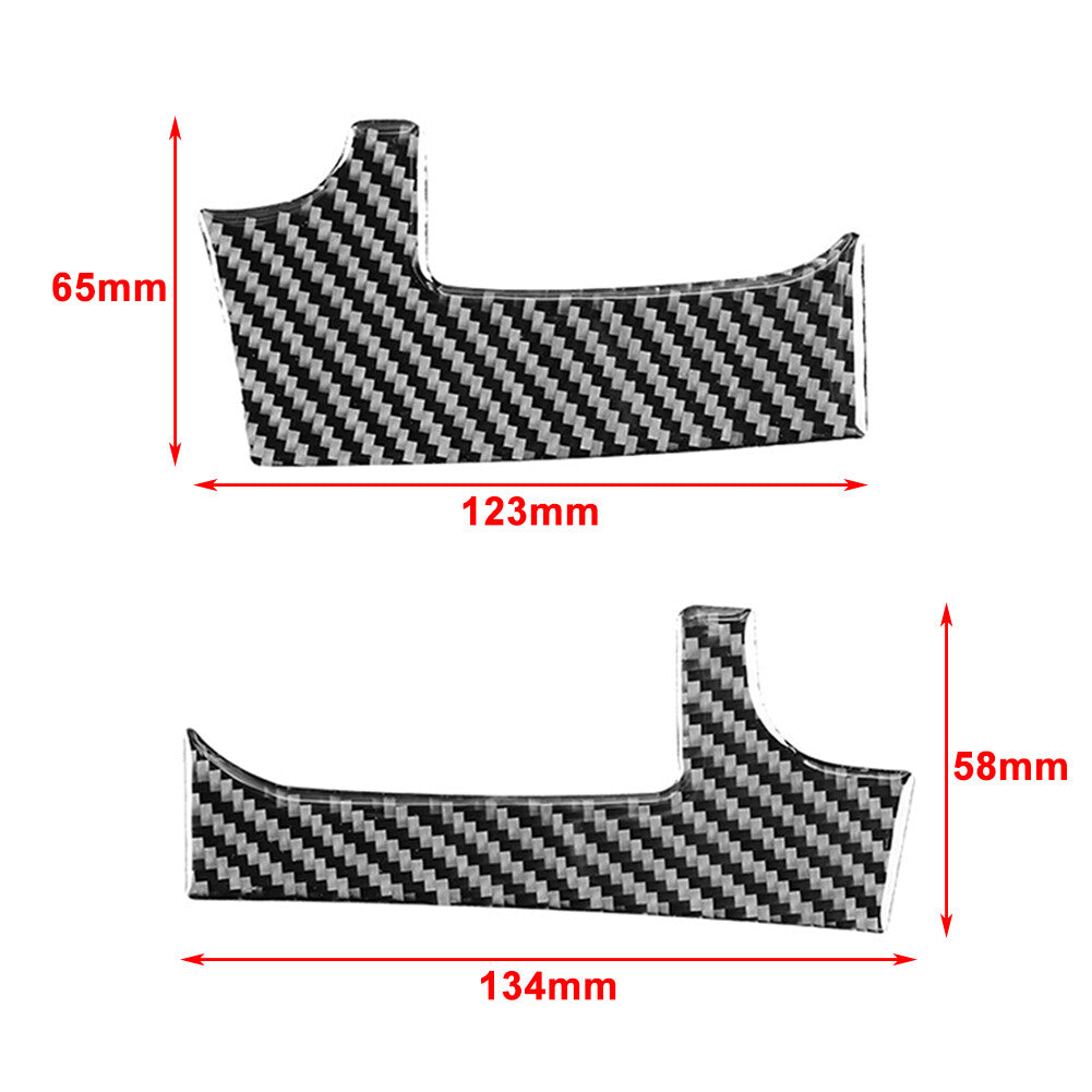 LHD Carbon Fiber Dashboard Air Outlet Cover Trim for Toyota Tundra 2014-2021