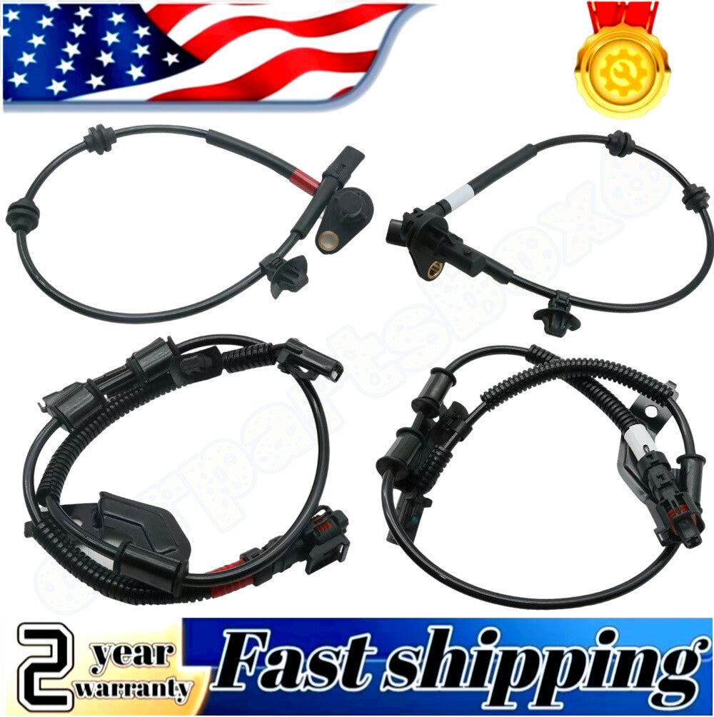 4-piece set of rear, front, left, and right ABS wheel sensors for Hyundai for Genesis Coupe 2008-2016