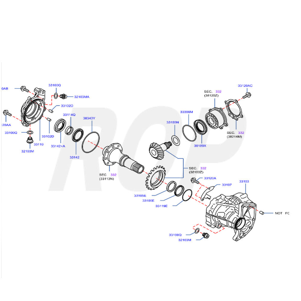 Transfer Case Repair Kits 33100-3KA0B for Nissan Pathfinder Murano for Infiniti JX35
