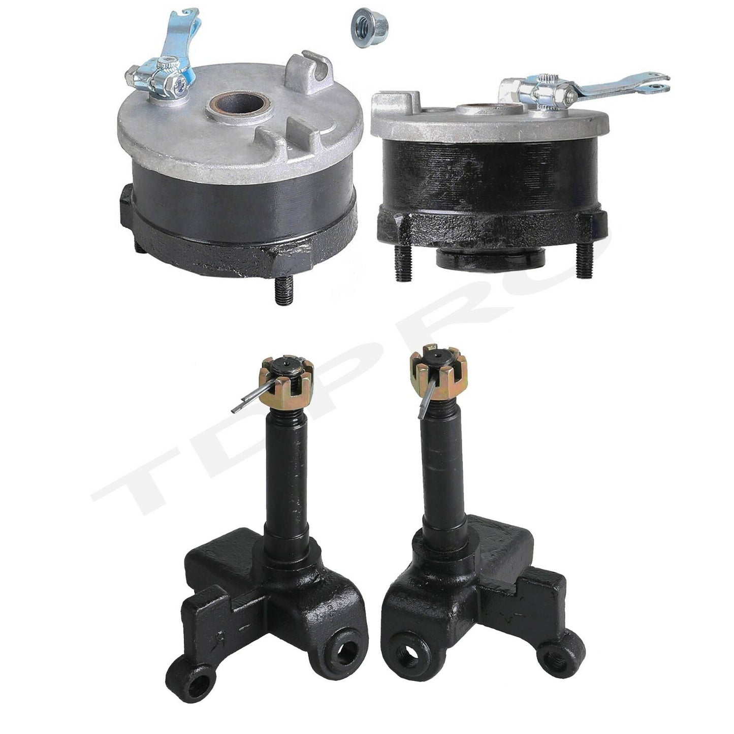 Front brake drum, hub steering spindle joint, suitable for all-terrain vehicles, four-wheel off-road vehicles, 6 7 tires