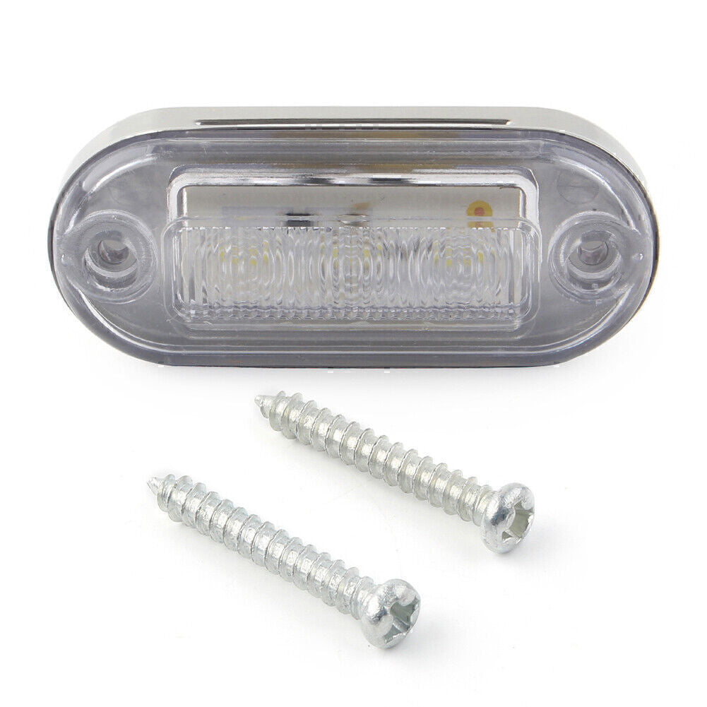 For Truck Trailer RV Boat 1x 12V White LED Signal Light Lamp 3528 SMD