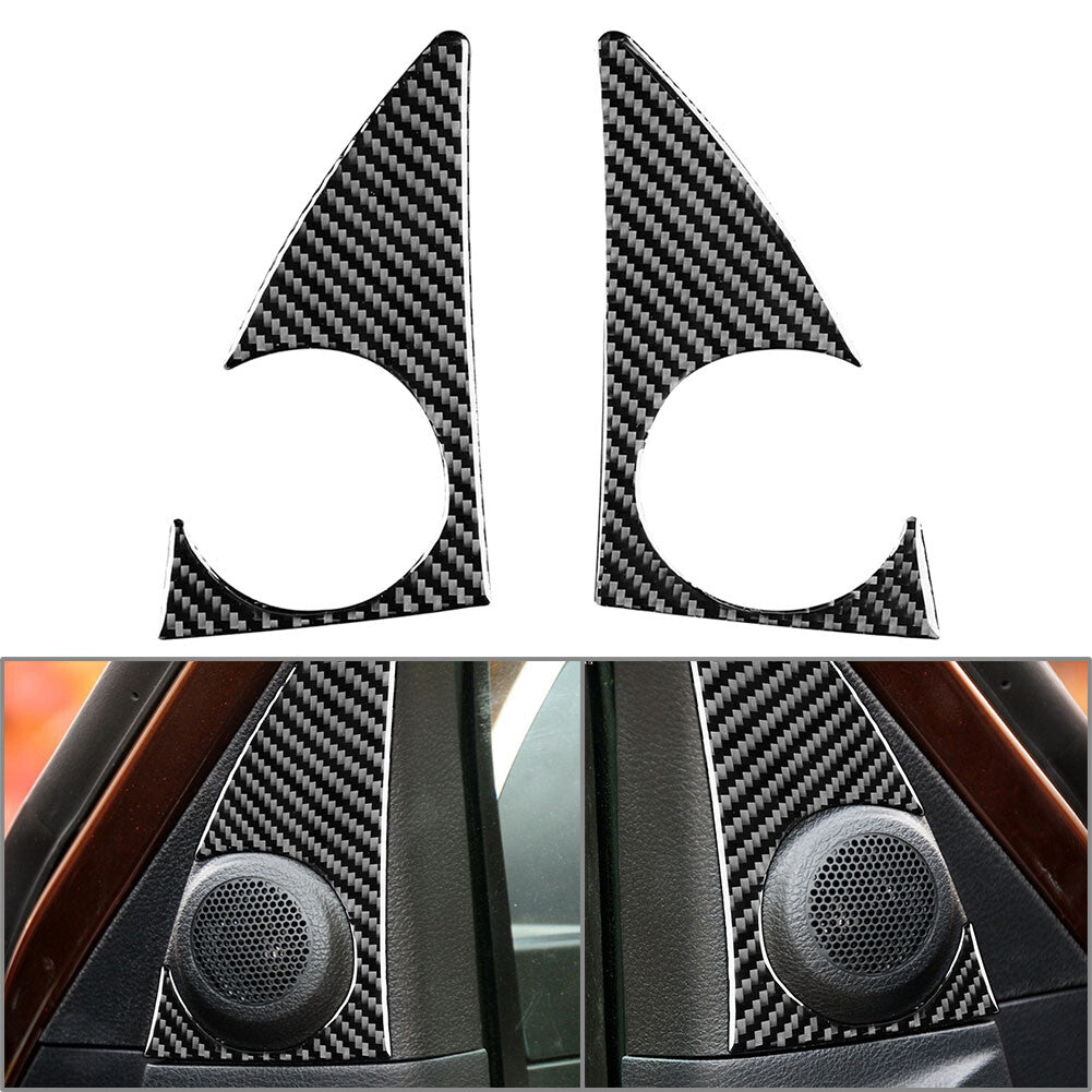 2Pcs Carbon Fiber A Pillar Loudspeaker Panel Trim for Toyota Tundra 2014-2021