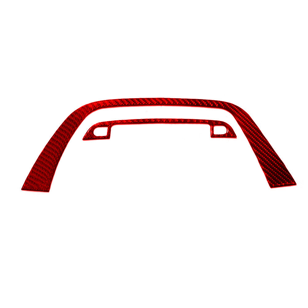 2x Center Carbon Fiber CD Console Frame Sticker Trim for Honda Odyssey 05-10 Red