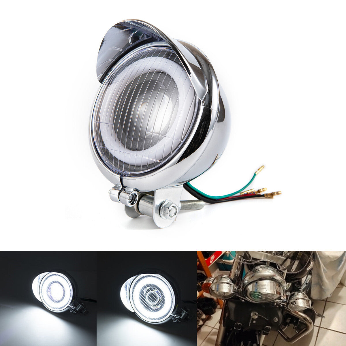 LED motorcycle angel eye driving speckle fog lights headlights suitable for Harley-Davidson and for Honda