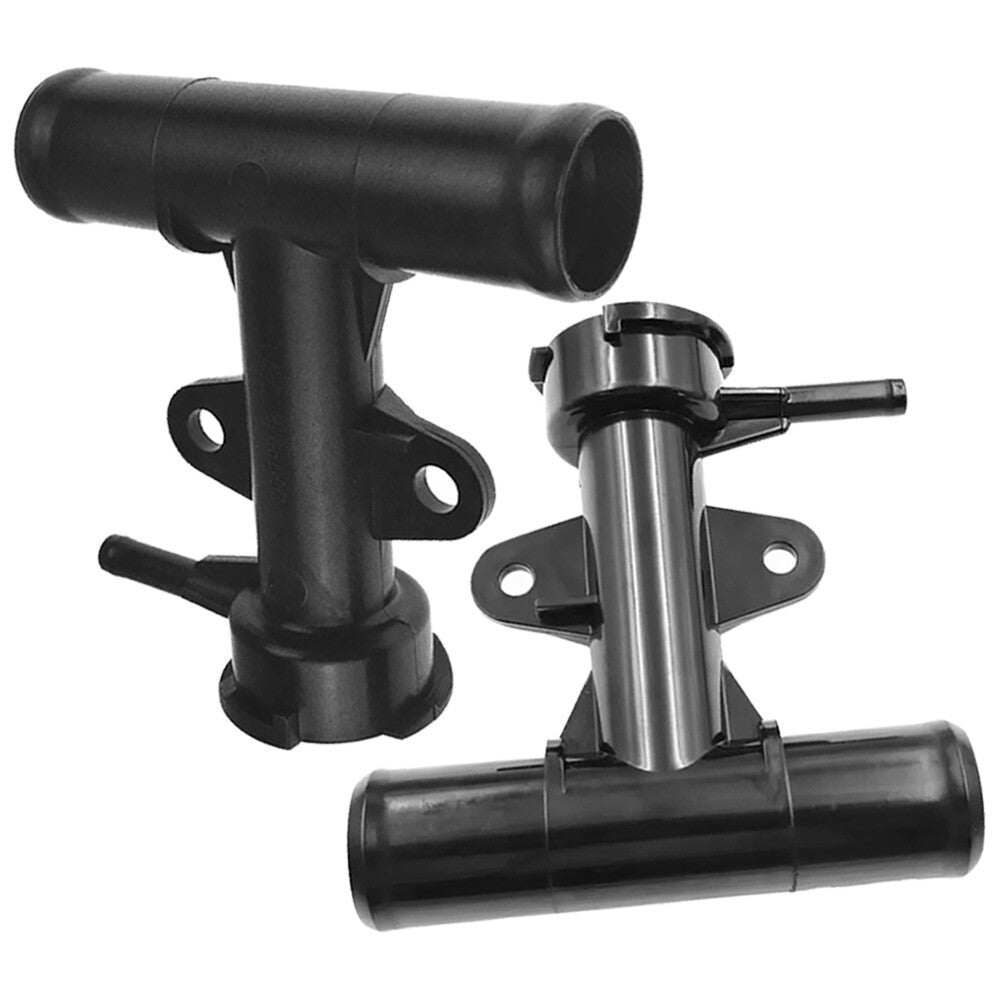 2x Upper Lower Radiator Coolant Neck Filler Black Fits Versa March 1.6L 12-19