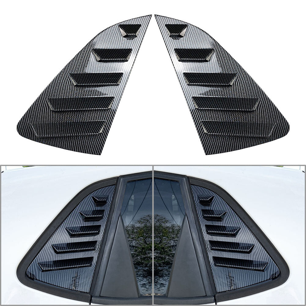 Heck Seitenfenster Lamellenffnung Trim Abdeckung f¨¹r for VW Polo MK6 18+ Kohlefaser