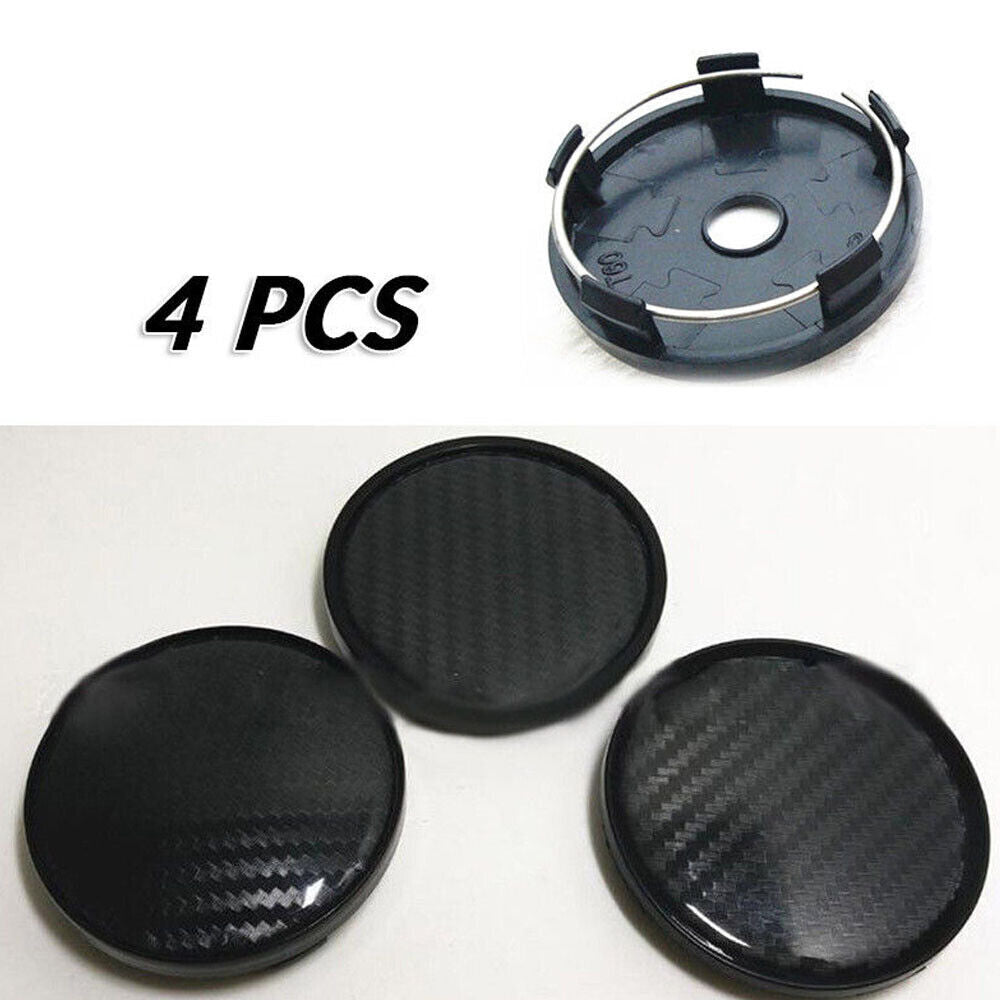 60mm Black Carbon Fiber Wheel Center Hub Cap, Wheel Rim Hub Cap, Automotive Accessories