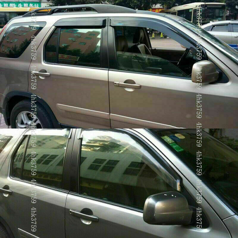 4Pcs For 2002-2006 for Honda CRV CR-V Black Side Window Visors Rain Guard Deflectors