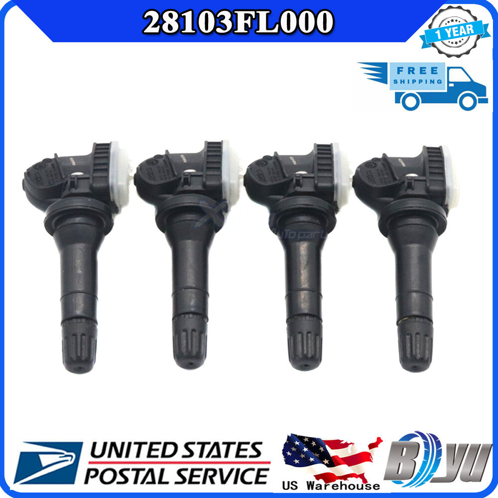 NEW TPMS Tire Pressure Sensor 28103FL000 Set of (4) for Subaru Impreza Crosstrek