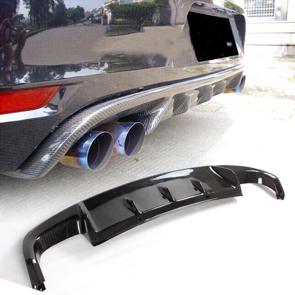Carbon Fiber Rear Bumper Diffuser 4Tips for Volkswagen for Golf 6 VI MK6 GTI 2010-13