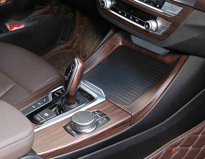 Fit for BMW X3 G01 X4 18-21 Pine Wood Grain Middle Console Multimedia Panel Trim