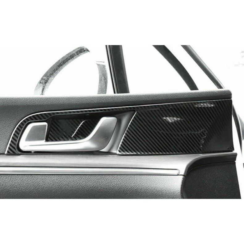 for Kia K5 2021-2023 Carbon Fiber Steel Inner Door Handle Bowl frame Cover Trim