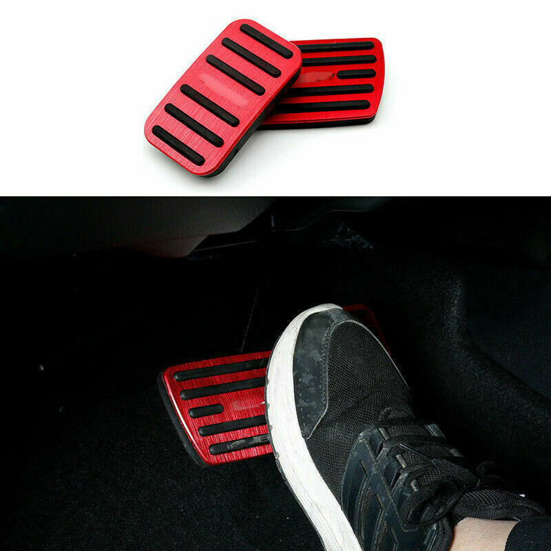 2P for Honda for Civic 2022-2023 Brake+Gas Pedal Accelerator Pad Cover Red Aluminum