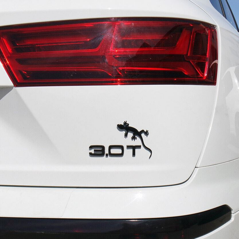 Fits for Audi Quattro Gecko rear badge side sticker boots Trunk logo black