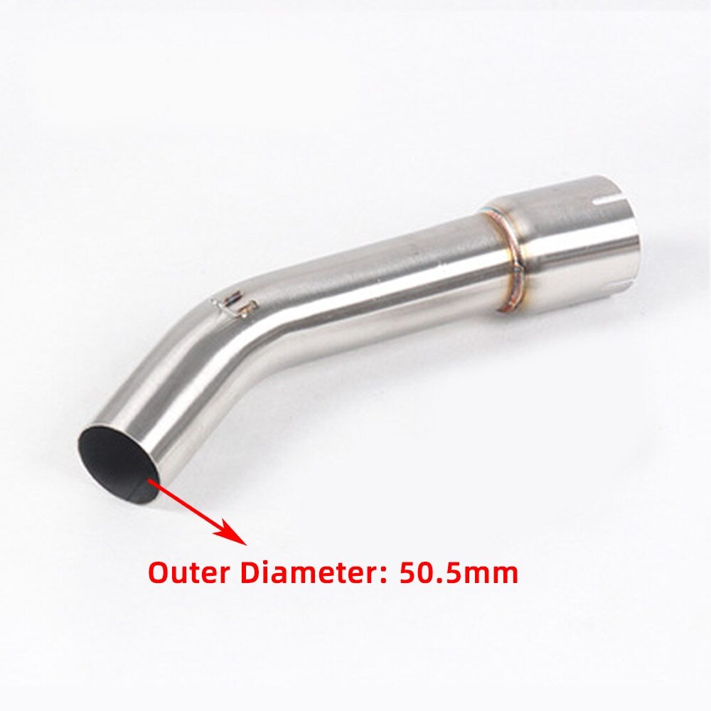 Motorcycle Exhausts Pipe Slip On Middle Link 51MM Muffler for Yamaha FZ1 2006-15