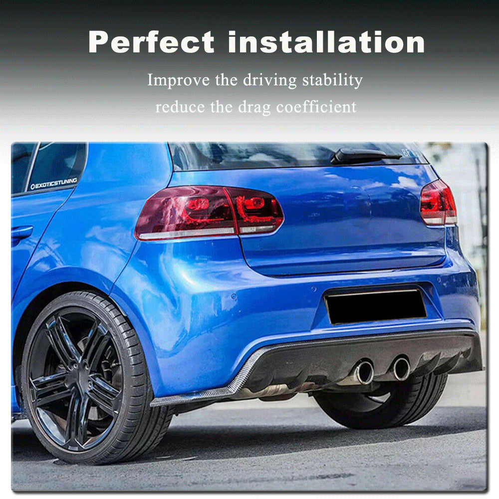 for Volkswagen for Golf 6 VI MK 6 R20 2012-2014 Matt Black Rear Bumper Diffuser Lip