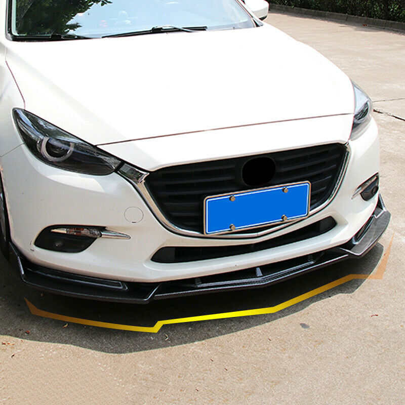 Matte Black New Front Bumper Guard Chin Spoiler Body for Mazda 3 Axela 2014-2018