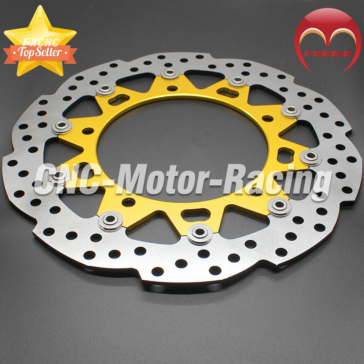 Motorcycle kit with floating front and rear brake disc rotors for Honda CB190R 300mm 144mm