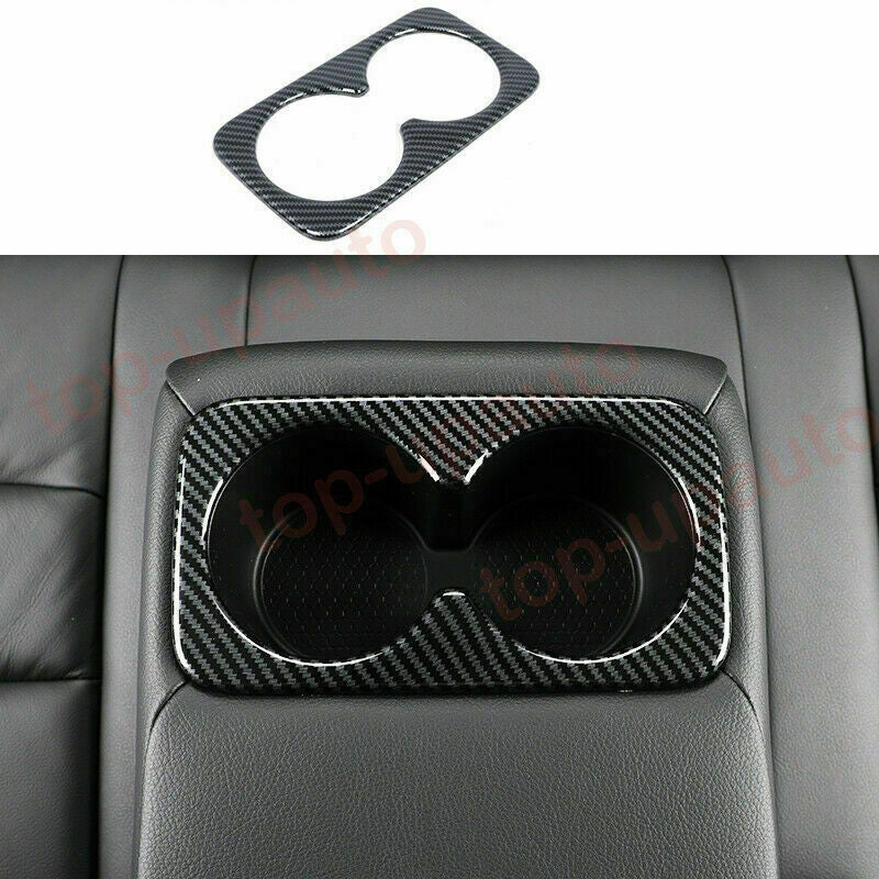 for Nissan Rogue 2021-2022 ABS Carbon Fiber Rear Armrest Cup Holder Panel Trim