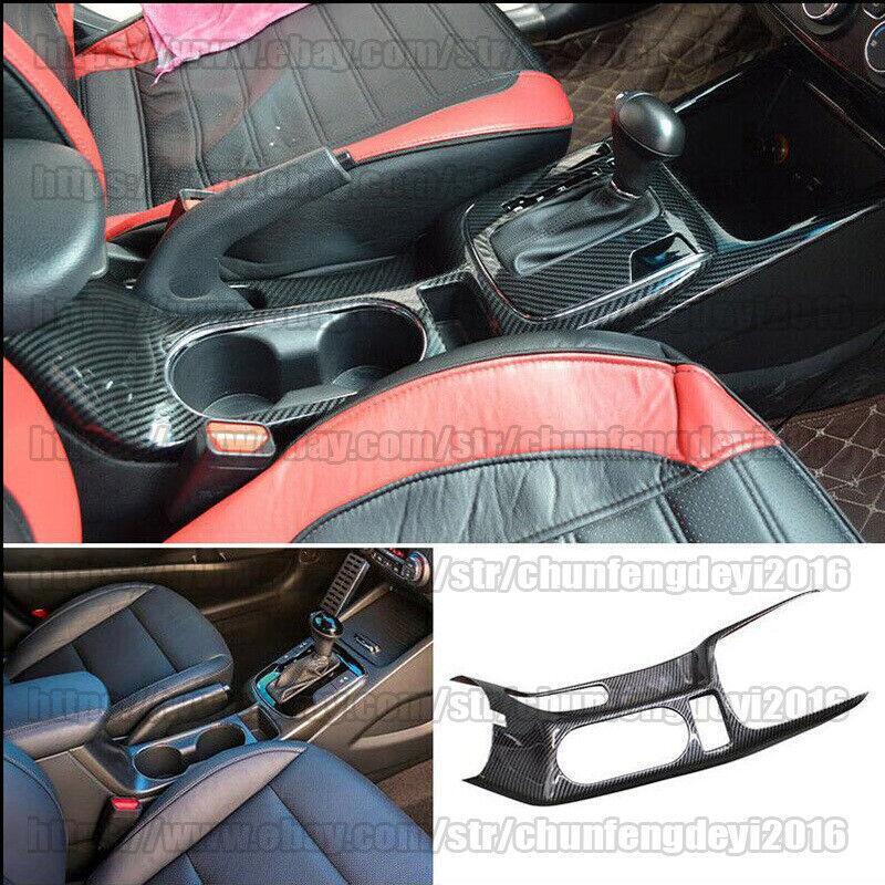 for Kia Forte K3 2017-18 Carbon Fiber Car Central Console Gear Shift Panel Trim
