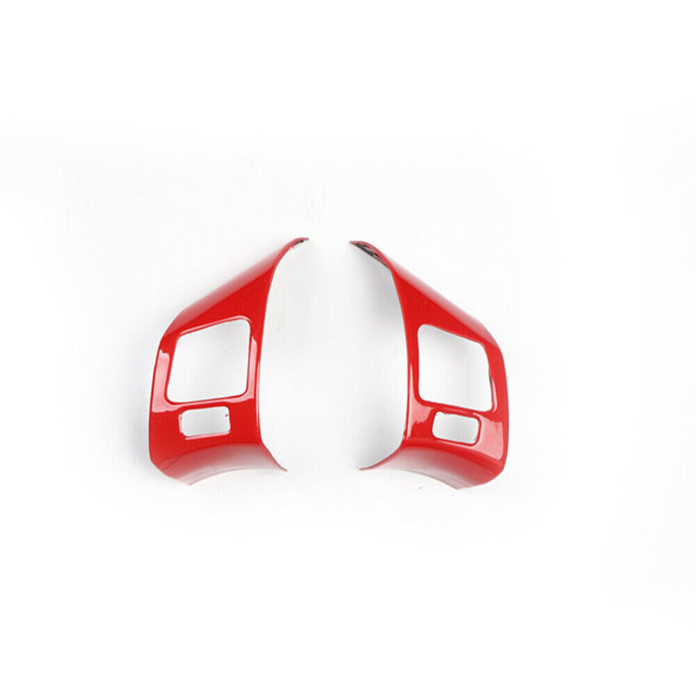 Car Steering Wheel Button Frame Trim 2PCS Fit for Lexus IS 2006-2011 Bright Red
