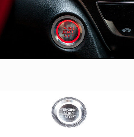 One-Button Start Switch Silver Aluminum Cover Trim For 2018-2020 for Honda Accord