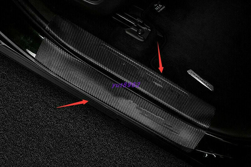 for Toyota Highlander 2020-23 Leather Welcome Pedal Door Sill Scuff Trim Sticker