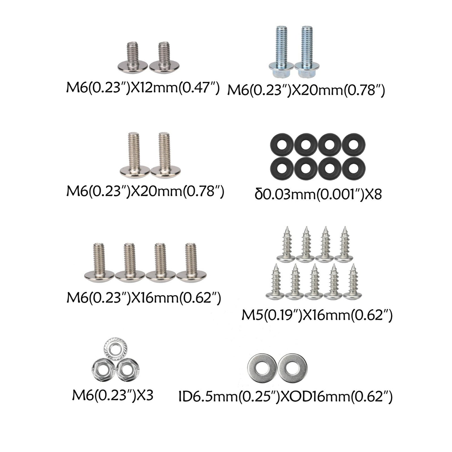 Mounting Screws Bolts f CRF50 XR50 Plastics Fairing Kit Fuel Tank for Seat Dirt Bike
