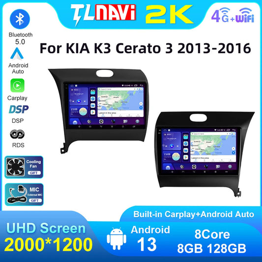 for KIA K3 Cerato 3 2013-2016 Android CarPlay Car Radio GPS Multimedia Player