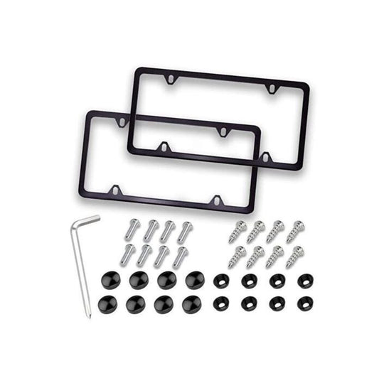 Car license plate frame cover cap trunk ultra-thin metallic black suitable for Buick