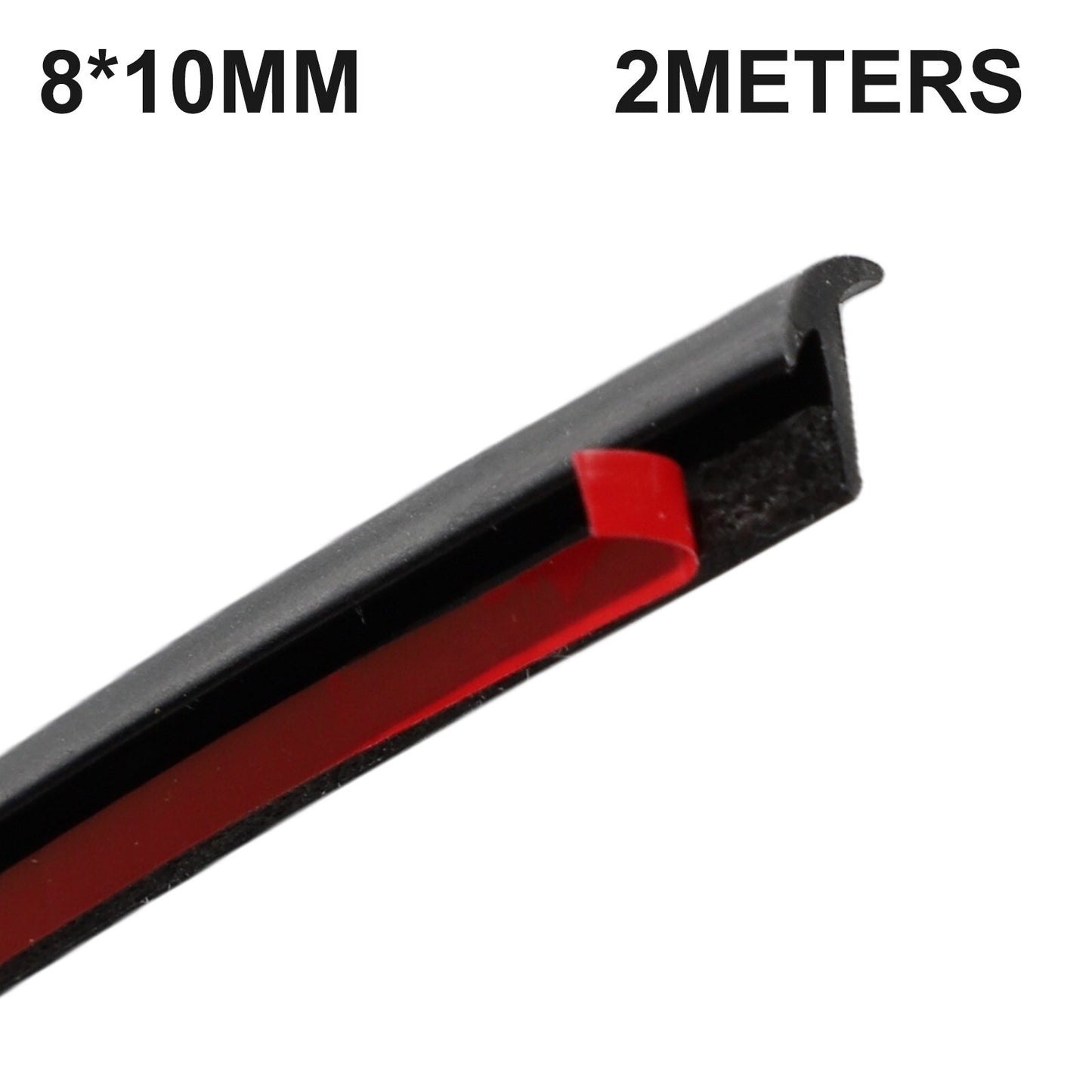 2M Car Rubber Sealing Strips Inclined T Shaped Weatherproof Edge Trim