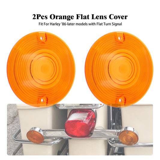 Amber Yellow Turn Signal Light Lens Cover for Harley Touring Electra Glide 86-23