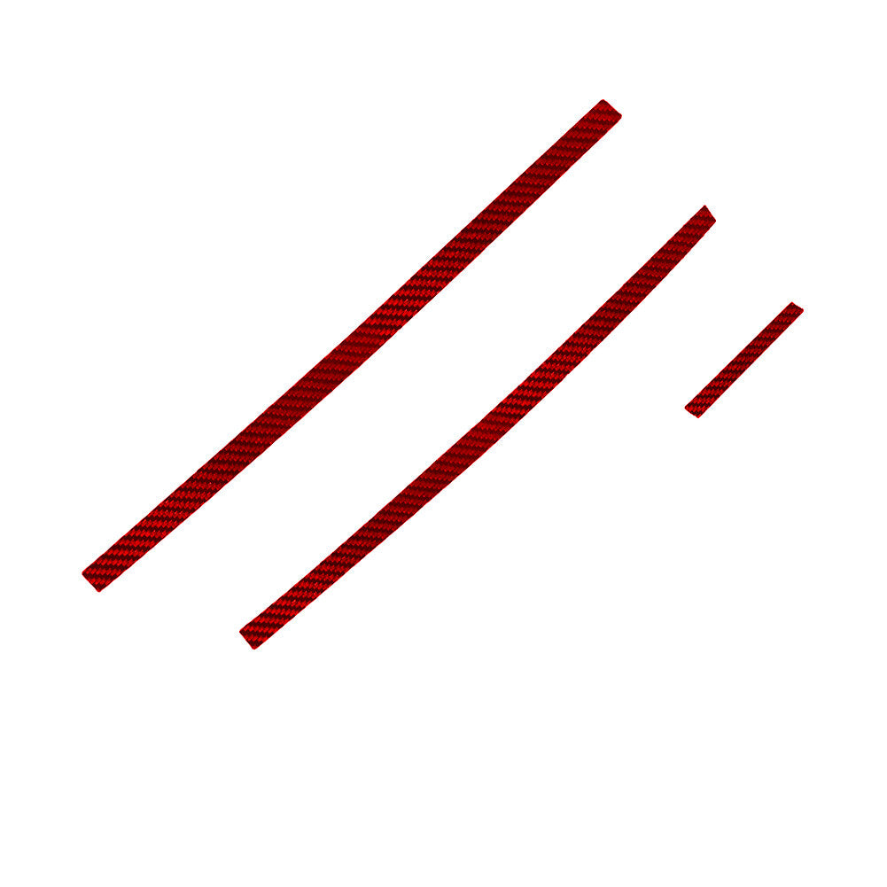 5X Red Carbon Fiber Driver Side Dashboard Cover Trim for Toyota Hilux 2015-2021