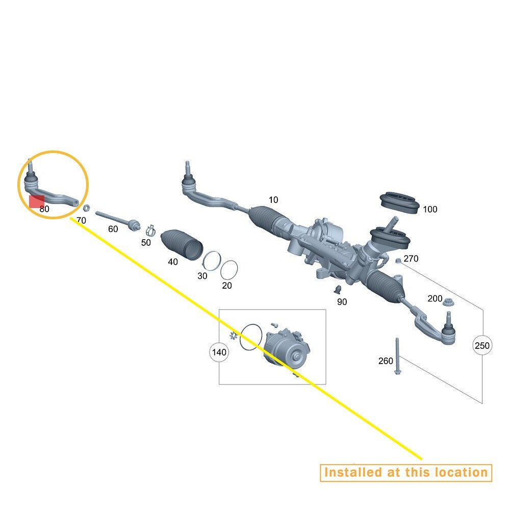 for Mercedes -AMG A45 GLA 200 external ball joint (L) Equipment Manufacturer: 2473308501