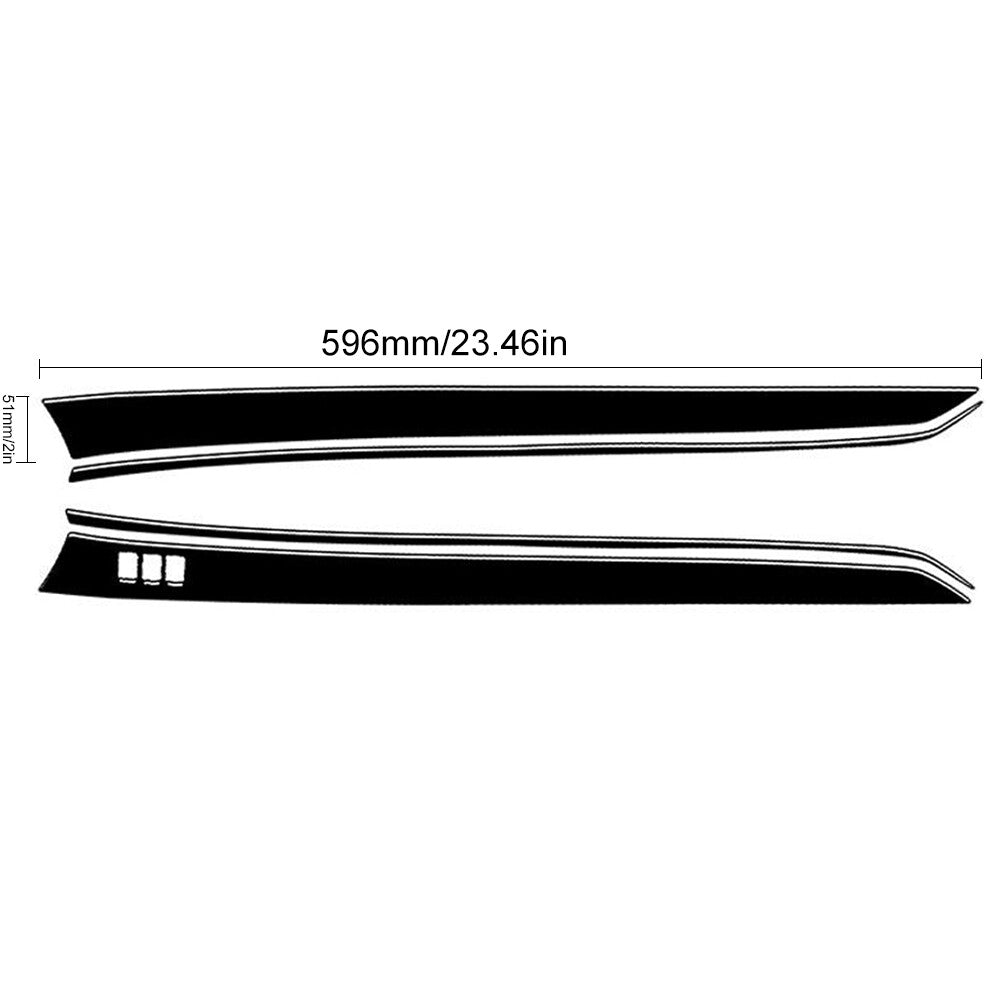 6pcs Piano Black Interior Front Door Panel Cover Trim for Infiniti G37 2010-2013