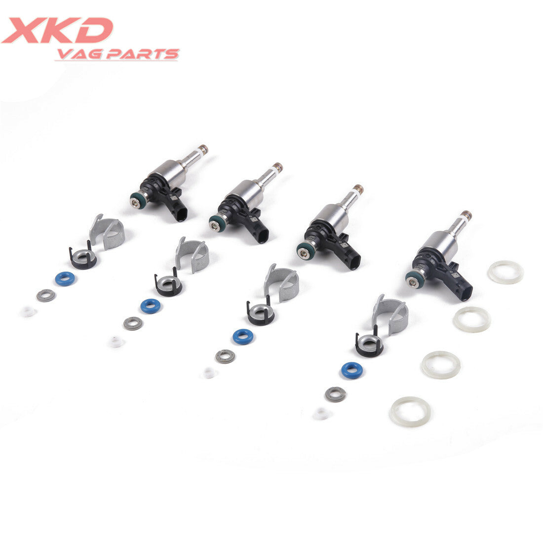 4 Fuel Injectors and Repair Kits for EA888 2.0T Models Suitable for Golf , for Jetta , CC, for Audi A3, A4, A6, TT