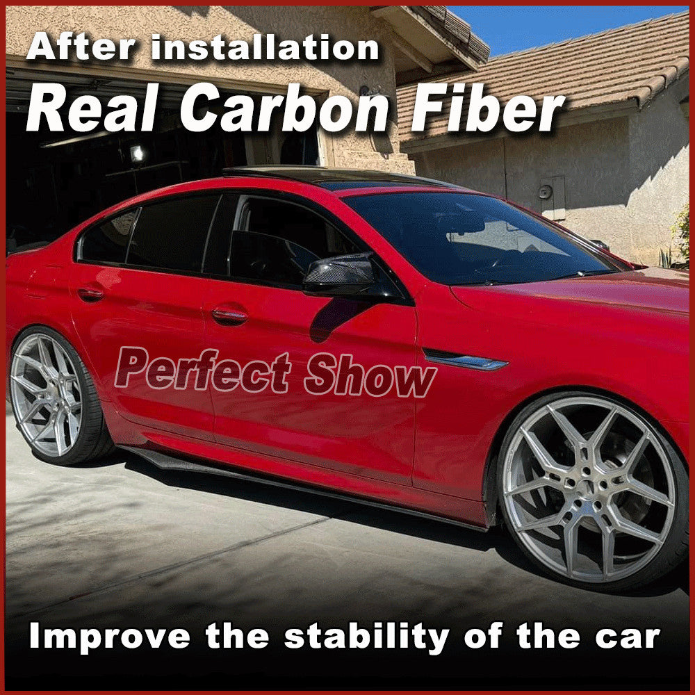 Fit for BMW 6Series F06 650i 640i M-Sport 14-19 REAL Carbon Side Skirts Spoiler