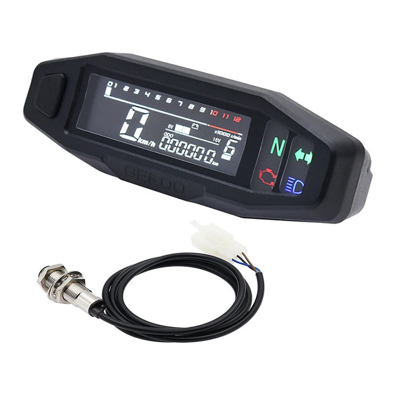 Motorcycle for Mini Meter Speedometer LCD Digital Odomete Digital Dashboard Gauge