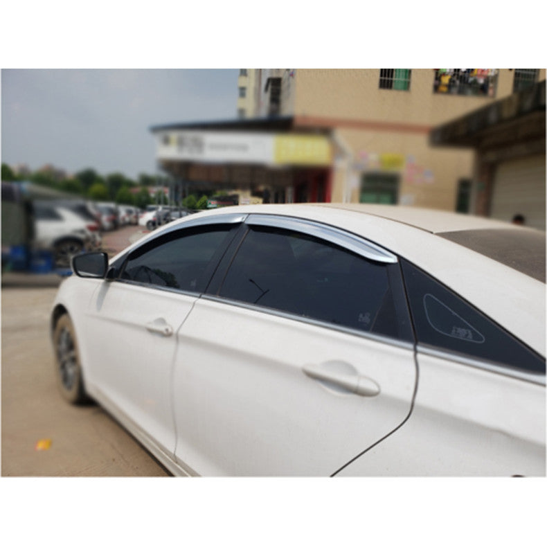 for Hyundai Sonata 2011-2014 Chrome Window Visors Sun Rain Guard Vent Deflectors