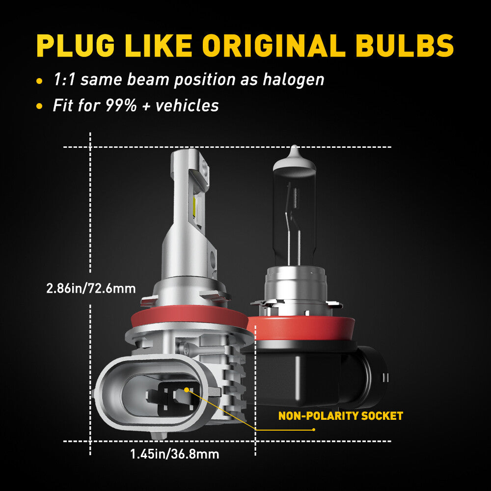 2nd Generation H11 CSP LED - Suitable for all generations of affluent seniors.