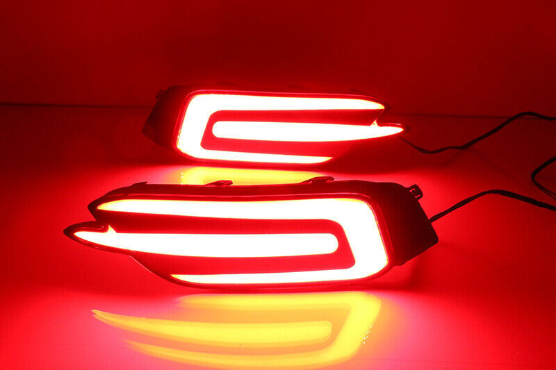 2PCS LED Bumper Driving Lamp Rear Fog Light for Honda for Civic Sedan 2016-2019