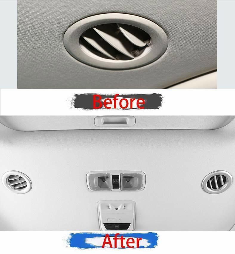 Roof Air Outlet Vent Ring Cover Trim 4 for Kia Carnival 2022-2023 Matte Silver
