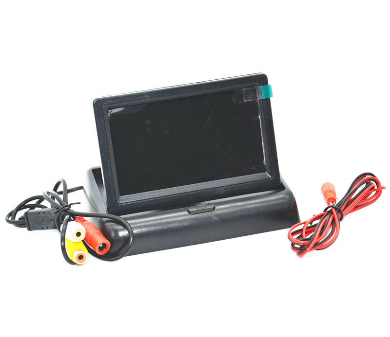 Car Rear View CCD 4 LED Night USE Camera  4.3 Foldable LCD Display Monitor
