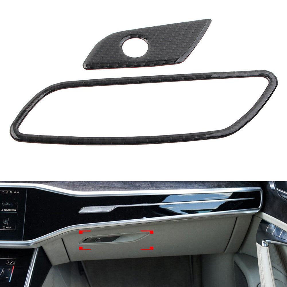 2 Pcs Copilot Storage Box Handle Cover Trim for Audi A6 C8 2019-2021 2020 Car UK