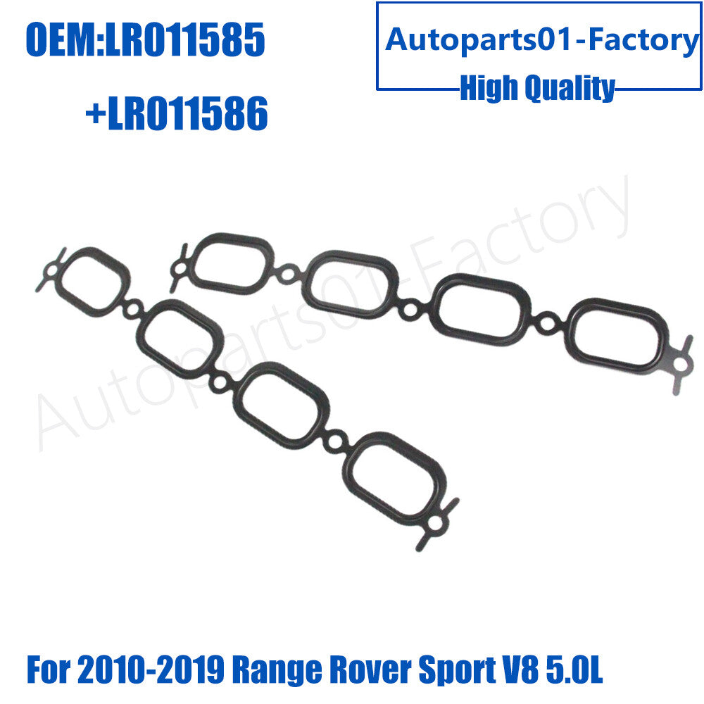 1Pair Left+Right Intake Manifold Gasket for 2010-2019 for Range Rover Sport V8 5.0L