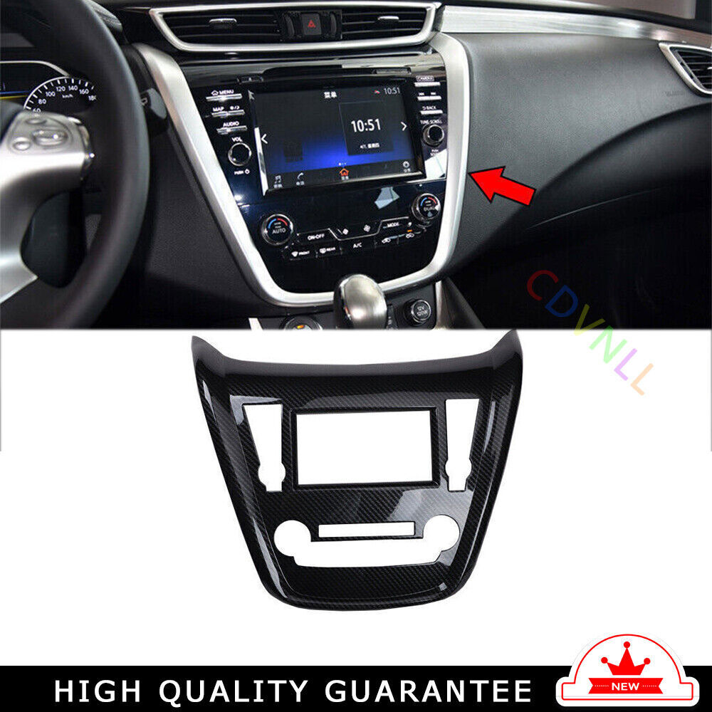 Central Console Navigation Frame Trim Fit for Nissan Murano 2015-21 Carbon Fiber